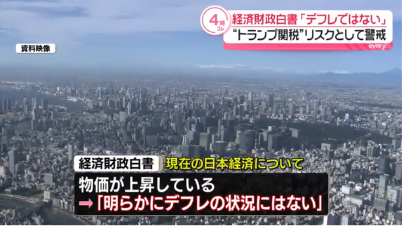 【内閣府】“日本経済、デフレの状況にはない”経済財政白書