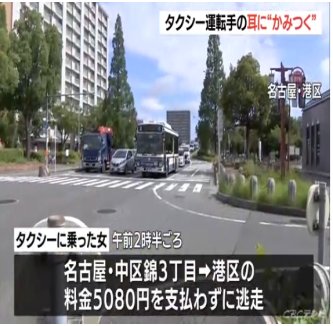 タクシー料金を踏み倒し運転手の耳に噛みつく･･･強盗傷害の疑いでブラジル国籍の女を現行犯逮捕