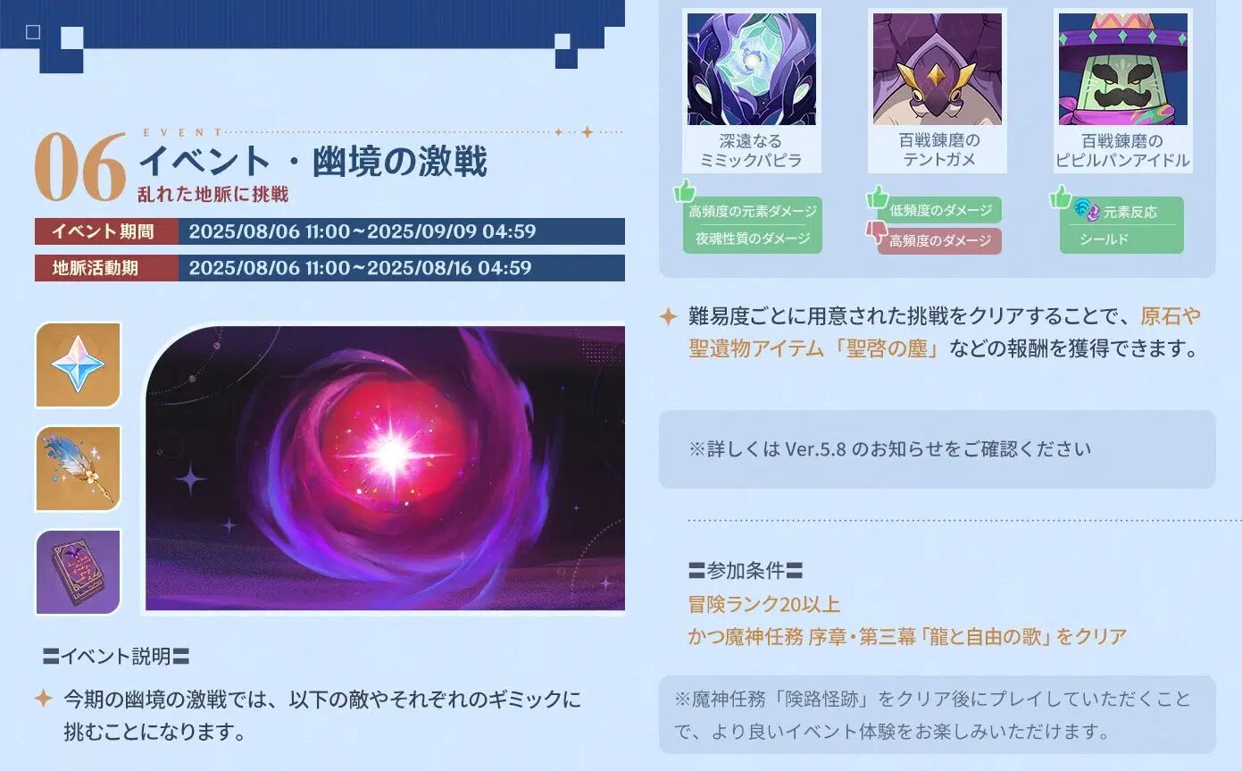 【原神】次の幽境はミミックパピラ、コシーホ、サボテン⁉