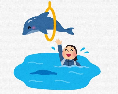 イルカ「水面からジャンプして10m上のボールにタッチw」←たったこれだけで食べていくのに困らない事実