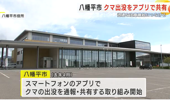 【岩手】クマ出没をアプリで共有　迅速な注意喚起につなげる　八幡平市