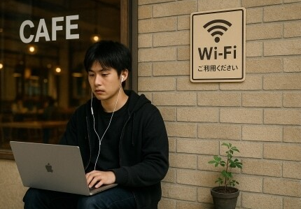 【お店のWiFi】閉店後のカフェWi-Fiを「タダ乗り」… 店の前で夜な夜な動画をDL「この行為は違法ですか？」