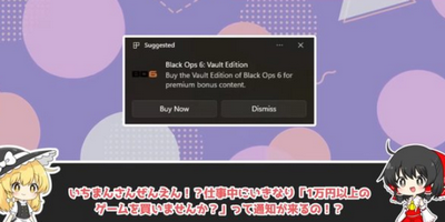 【悲報】Windows11のゲーム広告、めちゃくちゃ嫌われていた😭