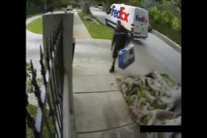 【GIF】アメリカの置き配、ヤバ過ぎるｗｗｗｗ