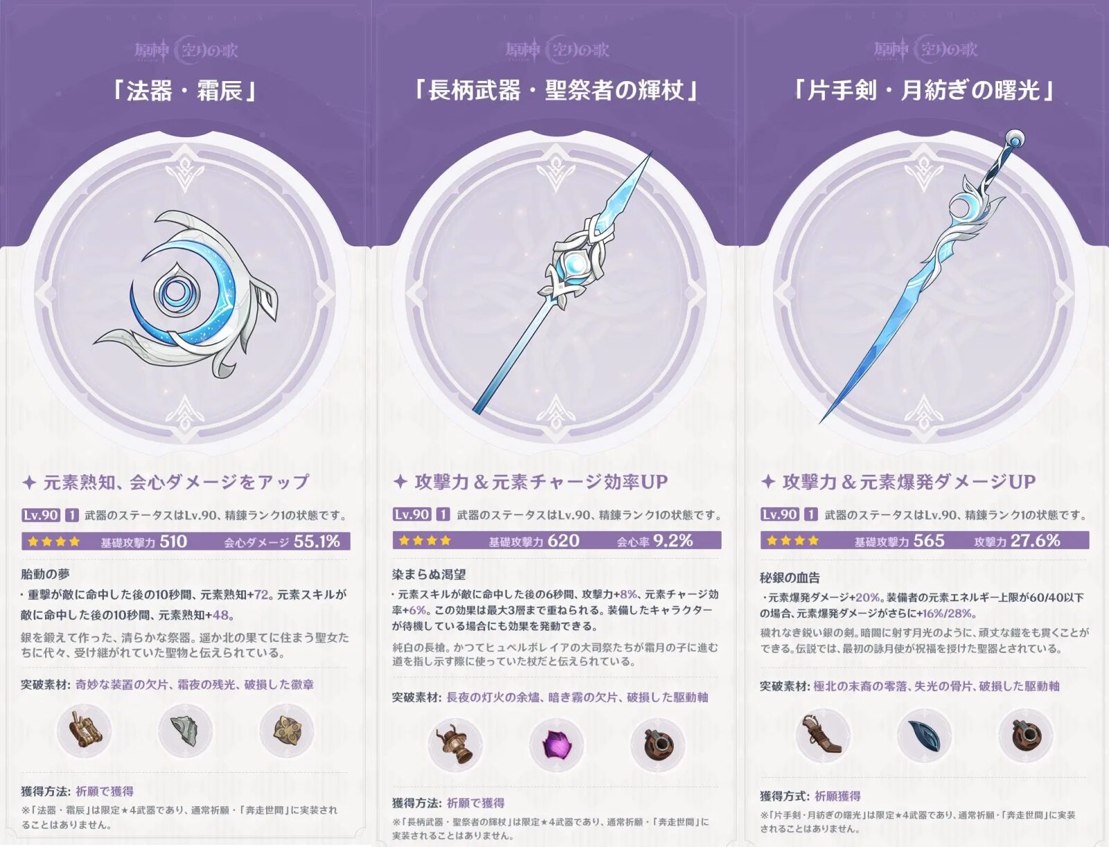 【原神】武器不足の歴浅プレイヤーとしちゃ次の武器ガチャはアリ？