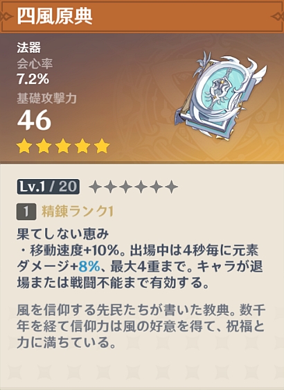 【原神】四風原典まだ持ってない人いる？