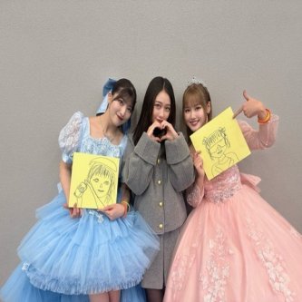 【画伯】羽賀朱音と横山玲奈の卒コン、つばきファクトリーが駆け付けて似顔絵をプレゼントしたよ！