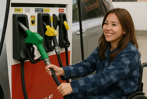 【X】車椅子ユーザー、セルフで給油できず「代わりに入れてもらえますか？」→「無理ですね」
