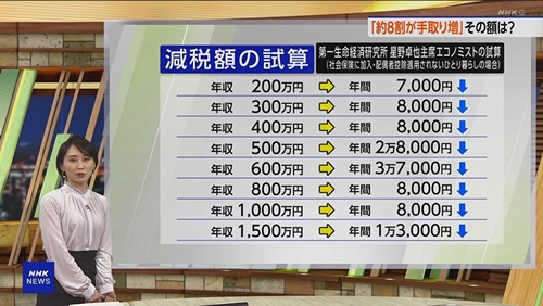 【年収の壁】減税額8000円民集合！