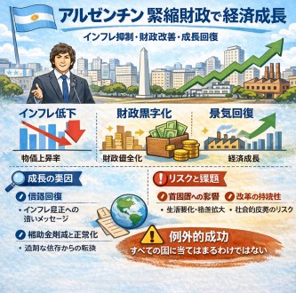 【悲報】アルゼンチンさん、積極財政を止めて財政規律を重視した結果……