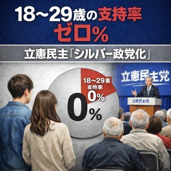 【悲報】立憲民主党、18～29歳の支持率0%ｗｗｗｗｗｗｗｗｗｗｗｗ