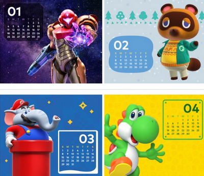 【画像】任天堂カレンダーに載ったキャラがこれ。載らなかったキャラは戦力外です