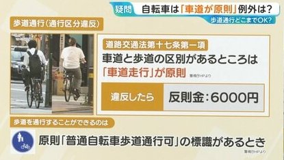 2026年からは自転車歩道走行は罰金6000円なので意地でも車道走って車カスの通行を麻痺させてやります