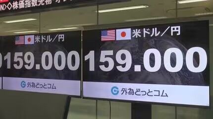 【円安】為替1ドル＝159円台に　1年半ぶり　高市トレード再燃