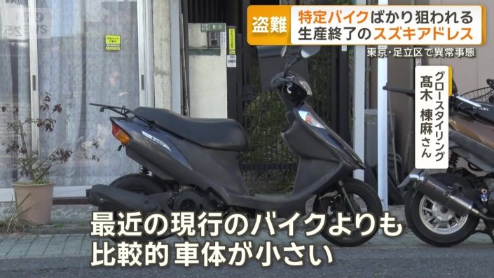 足立区で急増中!スズキ・アドレスV125の盗難事情