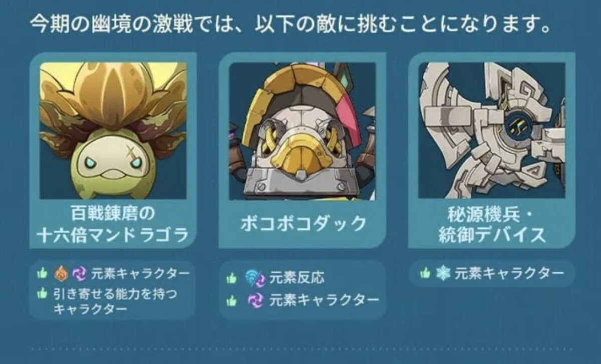 【原神】シアターで星全部とれるなら幽境エクストラはいけるよな？